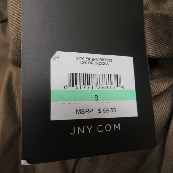 Jones New York Signature Shorts Womens 8 NWT Mocha Tie Belt $59.50 - Picture 4 of 6